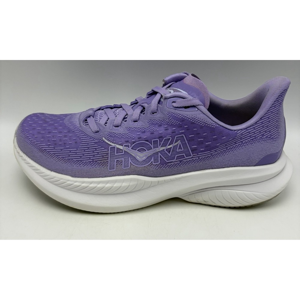 Hoka One One Mach 6 Running Shoes Womens 9.5 B Purple White 1147810 ARFL